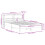 VidaXL vidaXL Bed Frame with Headboard White 150x200 cm King Size Solid Wood Pine 4