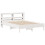 VidaXL vidaXL Bed Frame with Headboard White 150x200 cm King Size Solid Wood Pine 1