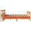 VidaXL vidaXL Bed Frame with Headboard Wax Brown 150x200 cm King Size Solid Wood Pine 5