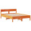 VidaXL vidaXL Bed Frame with Headboard Wax Brown 150x200 cm King Size Solid Wood Pine 7
