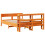VidaXL vidaXL Bed Frame with Headboard Wax Brown 150x200 cm King Size Solid Wood Pine 6