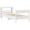 VidaXL vidaXL Bed Frame with Headboard Bed White 90x190 cm Single Solid Wood Pine 3