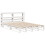 VidaXL vidaXL Bed Frame with Headboard White 150x200 cm King Size Solid Wood Pine 3