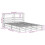 VidaXL vidaXL Bed Frame with Headboard White 150x200 cm King Size Solid Wood Pine 4