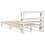 VidaXL vidaXL Bed Frame with Headboard White 75x190 cm Small Single Solid Wood Pine 8