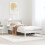 VidaXL vidaXL Bed Frame with Headboard White 75x190 cm Small Single Solid Wood Pine 2
