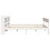 VidaXL vidaXL Bed Frame with Headboard White 150x200 cm King Size Solid Wood Pine 5