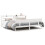 VidaXL vidaXL Bed Frame with Headboard White 180x200 cm Super King Solid Wood Pine 1
