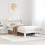 VidaXL vidaXL Bed Frame with Headboard White 75x190 cm Small Single Solid Wood Pine 3