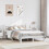 VidaXL vidaXL Bed Frame with Headboard White 120x190 cm Small Double Solid Wood Pine 3