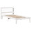 VidaXL vidaXL Bed Frame with Headboard White 75x190 cm Small Single Solid Wood Pine 1