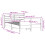 VidaXL vidaXL Bed Frame with Headboard White 150x200 cm King Size Solid Wood Pine 4