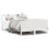 VidaXL vidaXL Bed Frame with Headboard White 150x200 cm King Size Solid Wood Pine 1