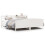 VidaXL vidaXL Bed Frame with Headboard White 180x200 cm Super King Solid Wood Pine 2