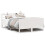 VidaXL vidaXL Bed Frame with Headboard Bed White 135x190 cm Double Solid Wood Pine 2