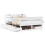 VidaXL vidaXL Bed Frame without Mattress White 150x200 cm King Size Solid Wood Pine 1