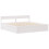 VidaXL vidaXL Bed Frame without Mattress White 150x200 cm King Size Solid Wood Pine 5