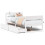 VidaXL vidaXL Bed Frame without Mattress White 75x190 cm Small Single Solid Wood Pine 2