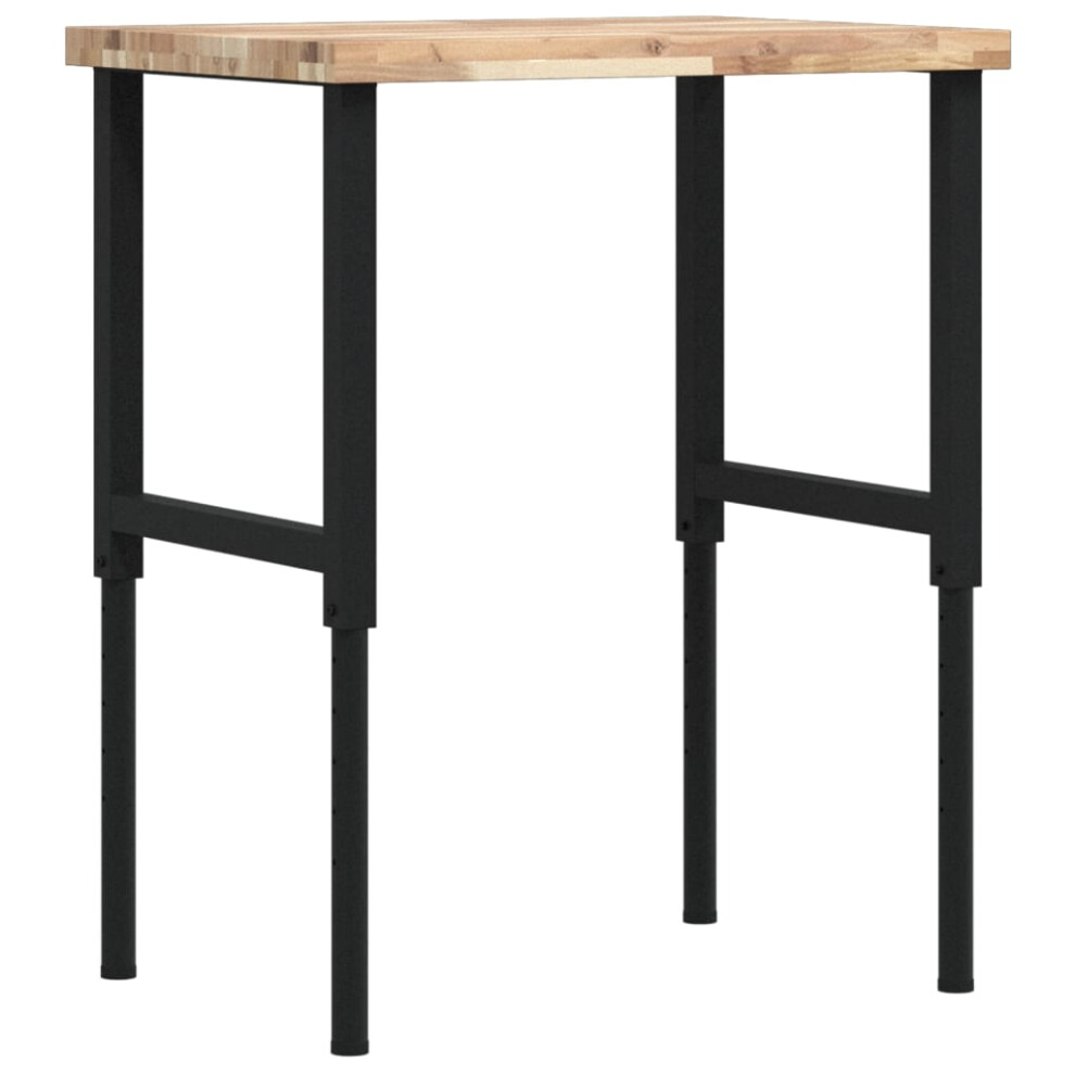 Vidaxl Workbench Wooden Work Table Work Bench Solid Wood Acacia Rectangular