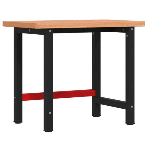 VidaXL vidaXL Workbench Wooden Work Table Work Bench Solid Wood Beech Rectangular 1