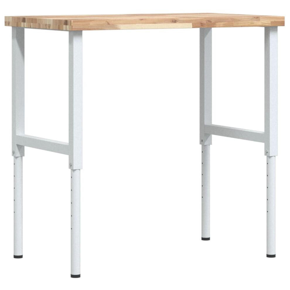 Vidaxl Workbench Wooden Work Table Work Bench Solid Wood Acacia Rectangular