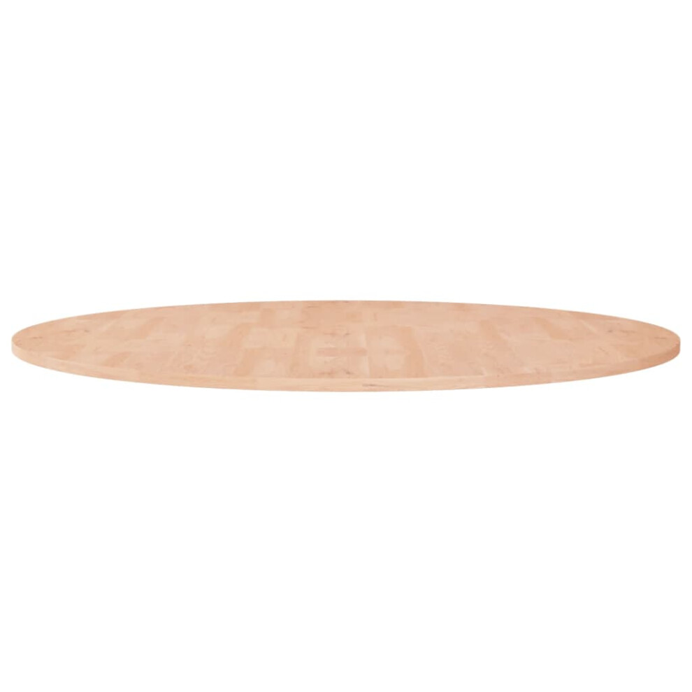 Vidaxl Solid Wood Oak Round Table Top ??90X1.5 Cm Wooden Replacement Table Top