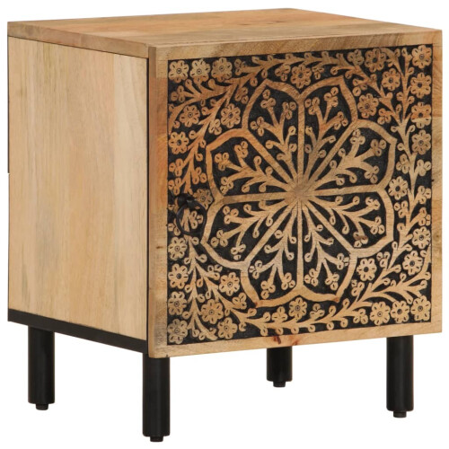 VidaXL vidaXL Bedside Cabinet Nightstand Bedroom End Table Bed Table Solid Wood Mango
