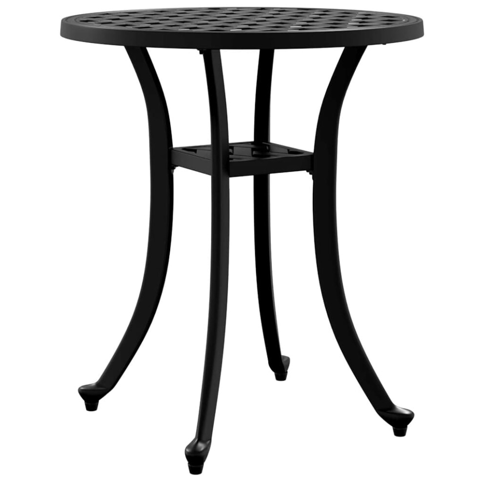 vidaXL Garden Table Outdoor Dining Table Patio Side Table Black Cast Aluminium