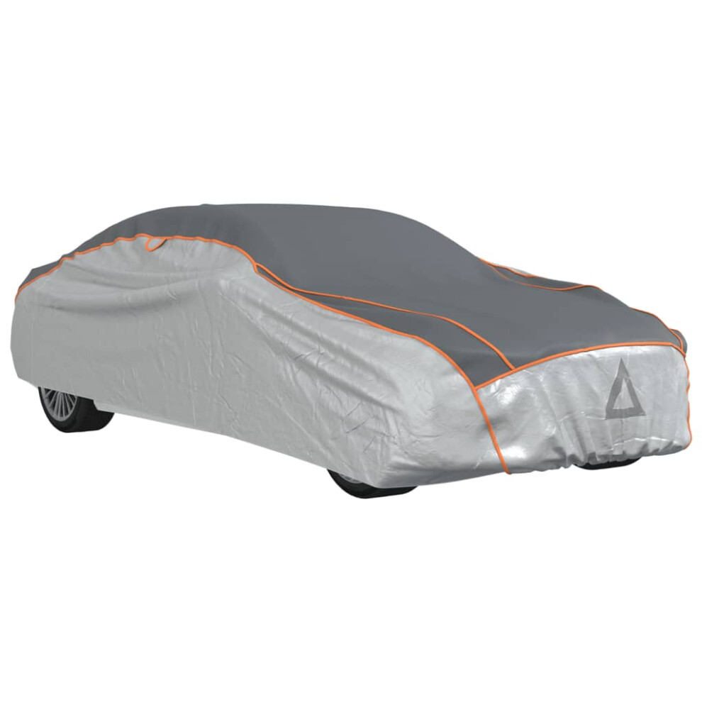 vidaXL Car Cover for Sedan Hail Protection Full Waterproof M Grey and Silver