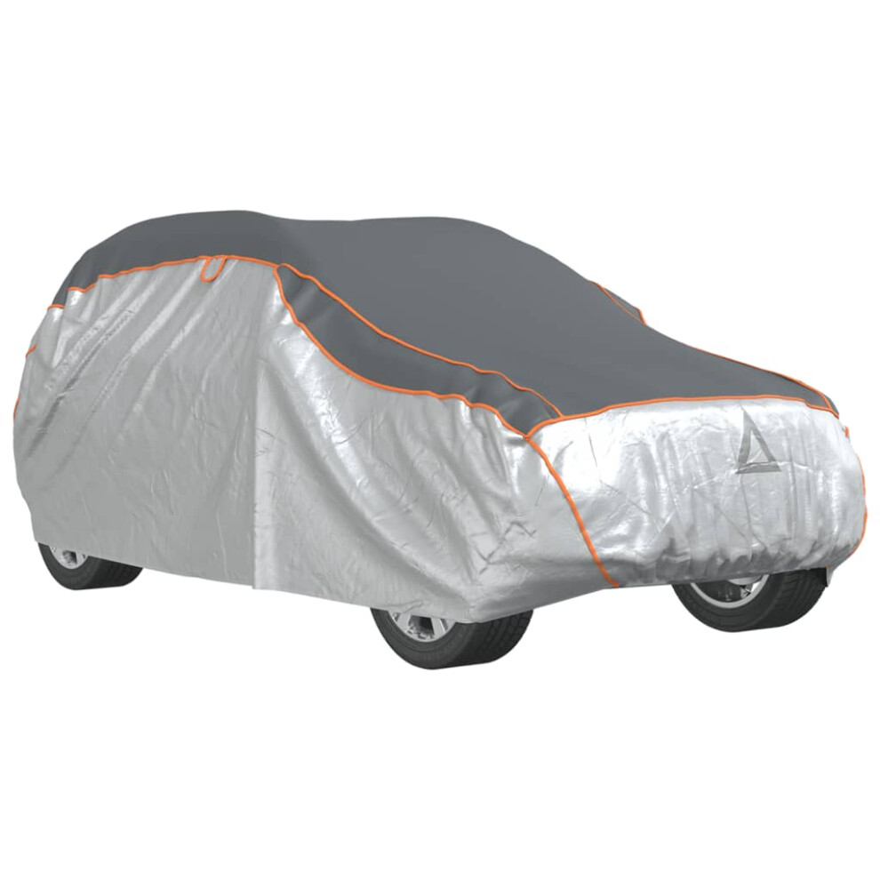 vidaXL Car Cover for SUV Hail Protection Full Waterproof XL Grey and Silver