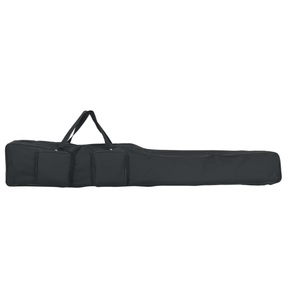 Vidaxl Fishing Rod Bag Folding Fishing Rod Reel Bag Black 160 Cm Oxford Fabric