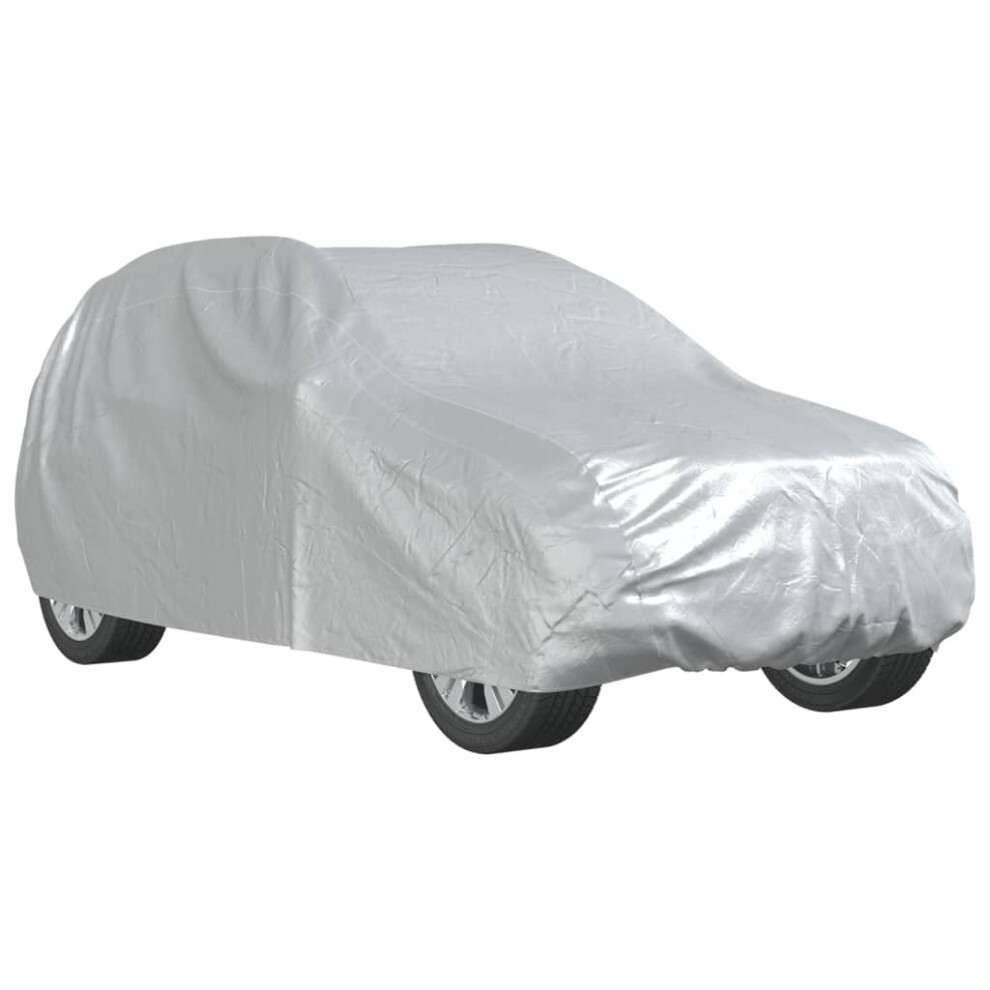 Vidaxl Car Cover For Suv With Buckle Straps Full Waterproof Silver L Peva