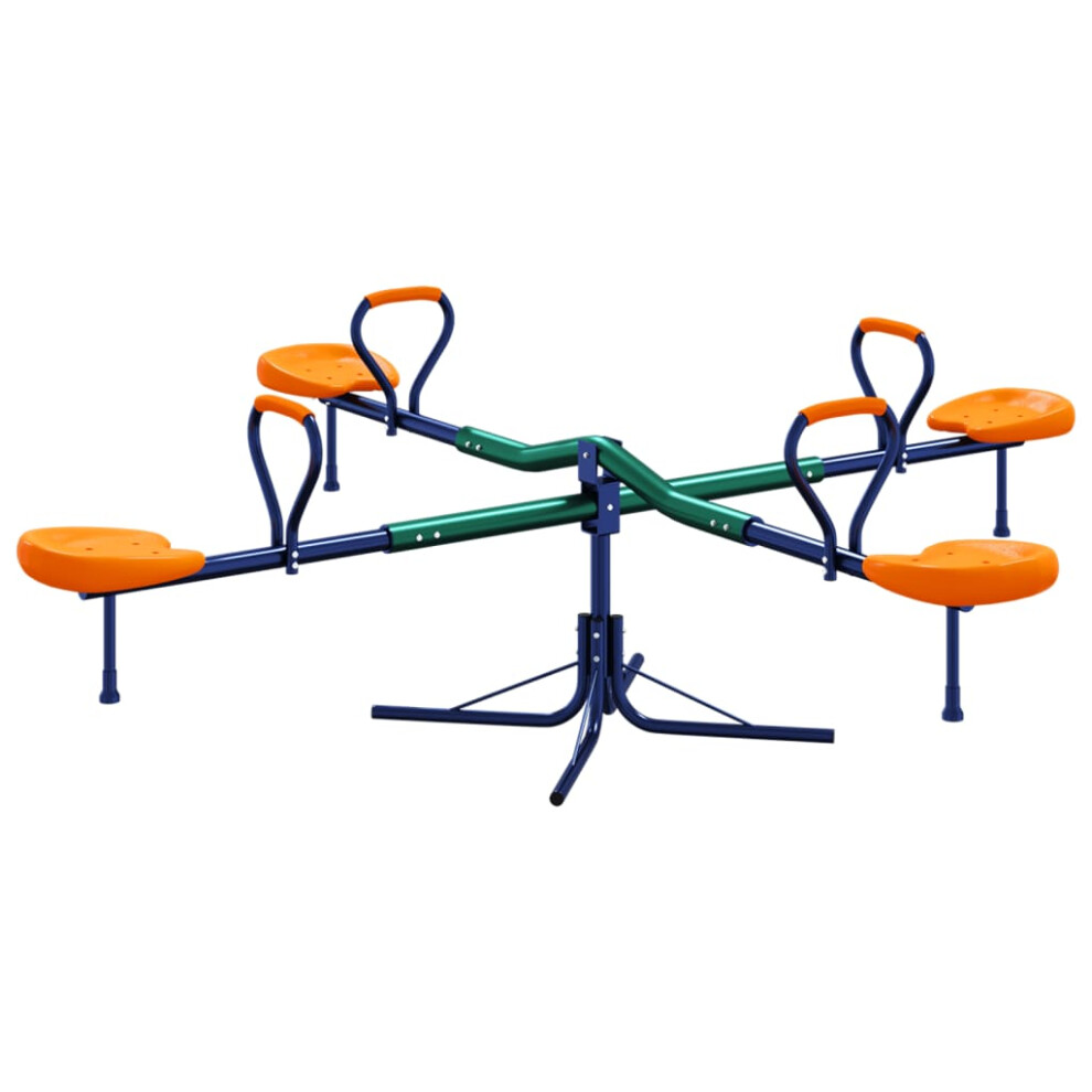 vidaXL Seesaw 4-Seater 360-Degree Rotation Adjustable Teeter Totter Steel