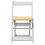 VidaXL vidaXL Dining Chairs Foldable Kitchen Dinner Chair 4 pcs White Solid Wood Pine 5