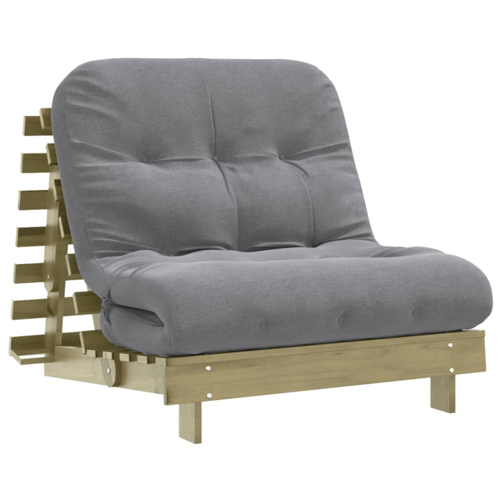 Vidaxl Futon Sofa Bed With Mattress Floor Bed Couch Impregnated Wood Pine