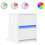 VidaXL vidaXL Bedside Cabinets with LED Lights Bed Table 2 pcs White Engineered Wood 2