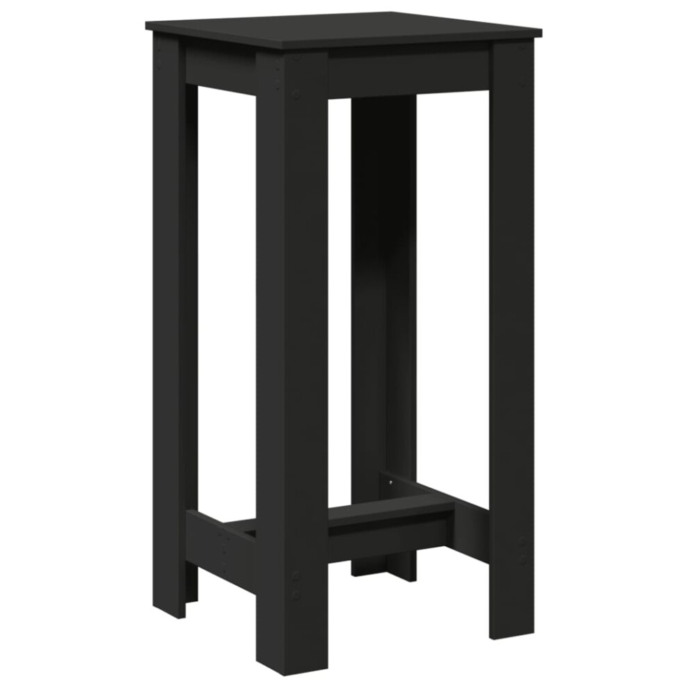 Vidaxl Bar Table Kitchen Counter Table Bistro Table Engineered Wood Black