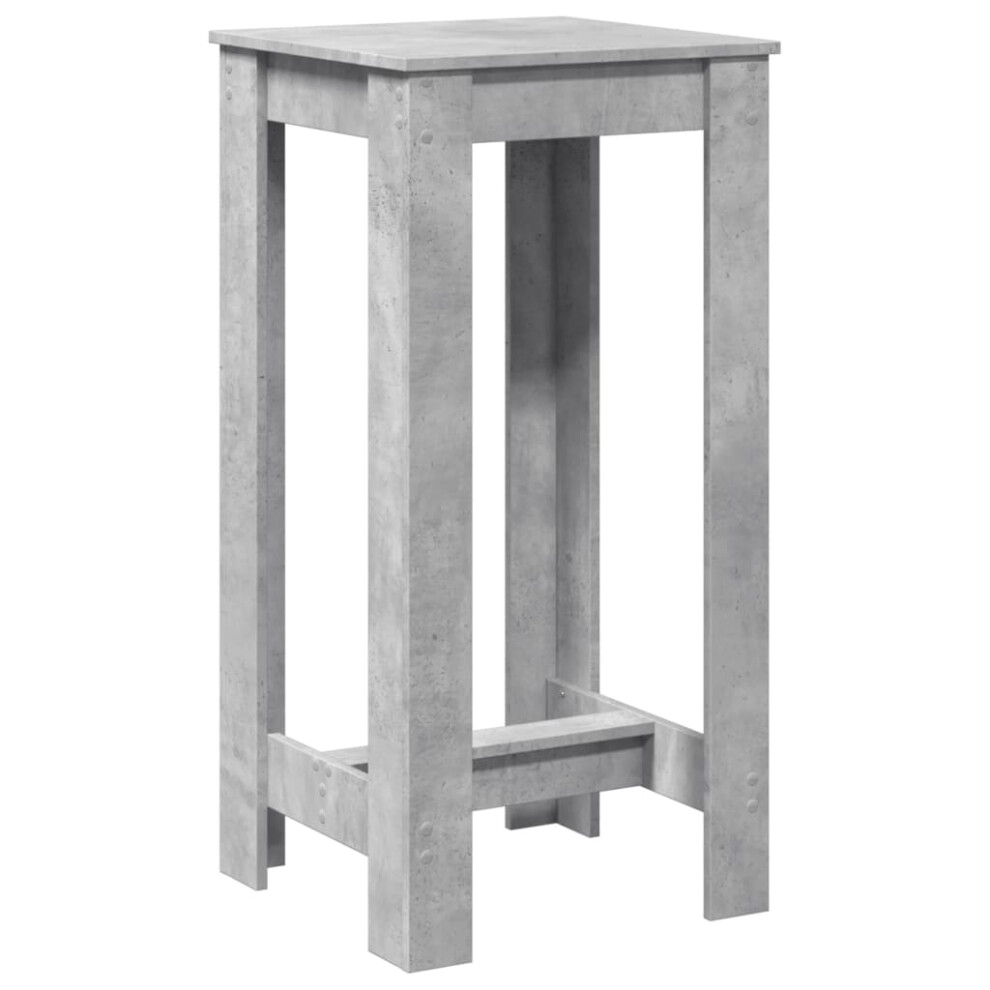 Vidaxl Bar Table Kitchen Pub Table Bistro Table Concrete Grey Engineered Wood