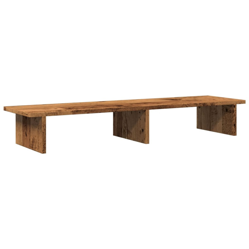 Vidaxl Monitor Stand Computer Stand Display Stand Old Wood Engineered Wood