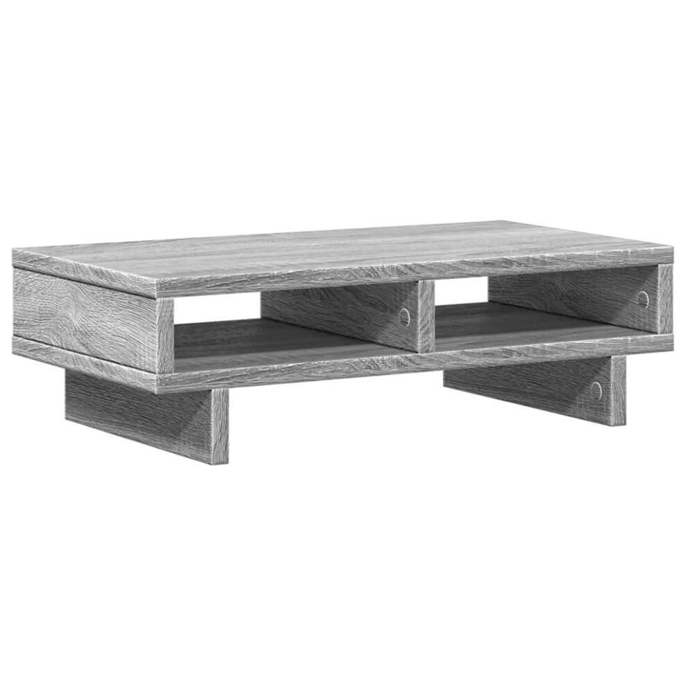 Vidaxl Monitor Stand Computer Stand Display Stand Sonoma Engineered Wood Grey