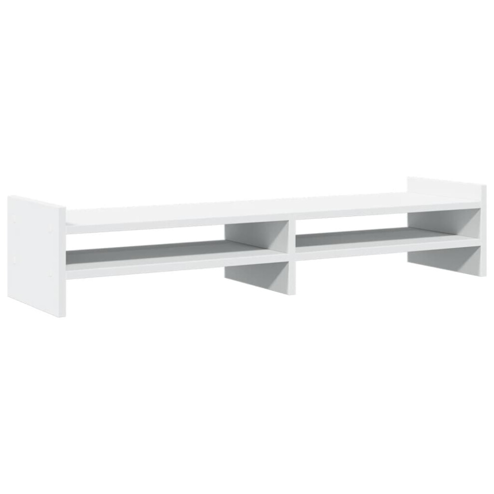 vidaXL Monitor Stand Computer Stand Display Riser Stand White Engineered Wood