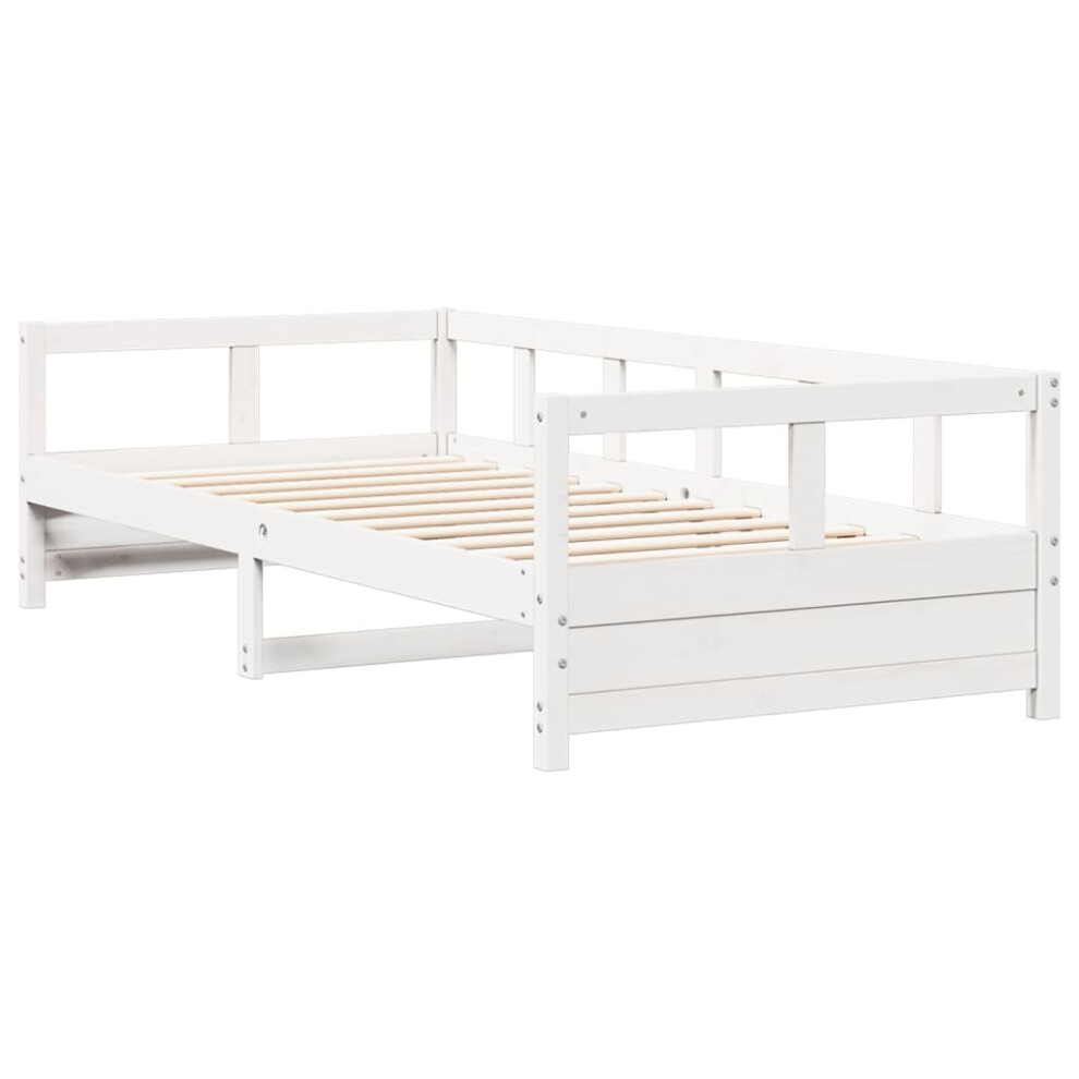 vidaXL Daybed Sofa Bed Guest Bed Sleeper Sofa White 80x200 cm Solid Wood Pine