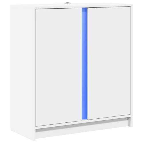 VidaXL vidaXL Sideboard with LED Cupboard Cabinet Highboard White Engineered Wood 2