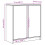 VidaXL vidaXL Sideboard with LED Cupboard Cabinet Highboard White Engineered Wood 4