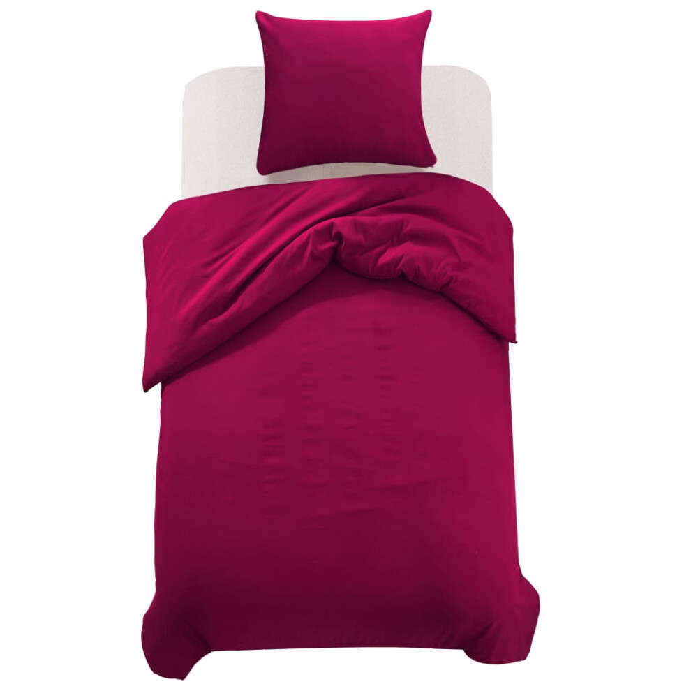 vidaXL Duvet Cover Set Duvet Bedding Set Slipcover Burgundy 155x220/80x80 Cm