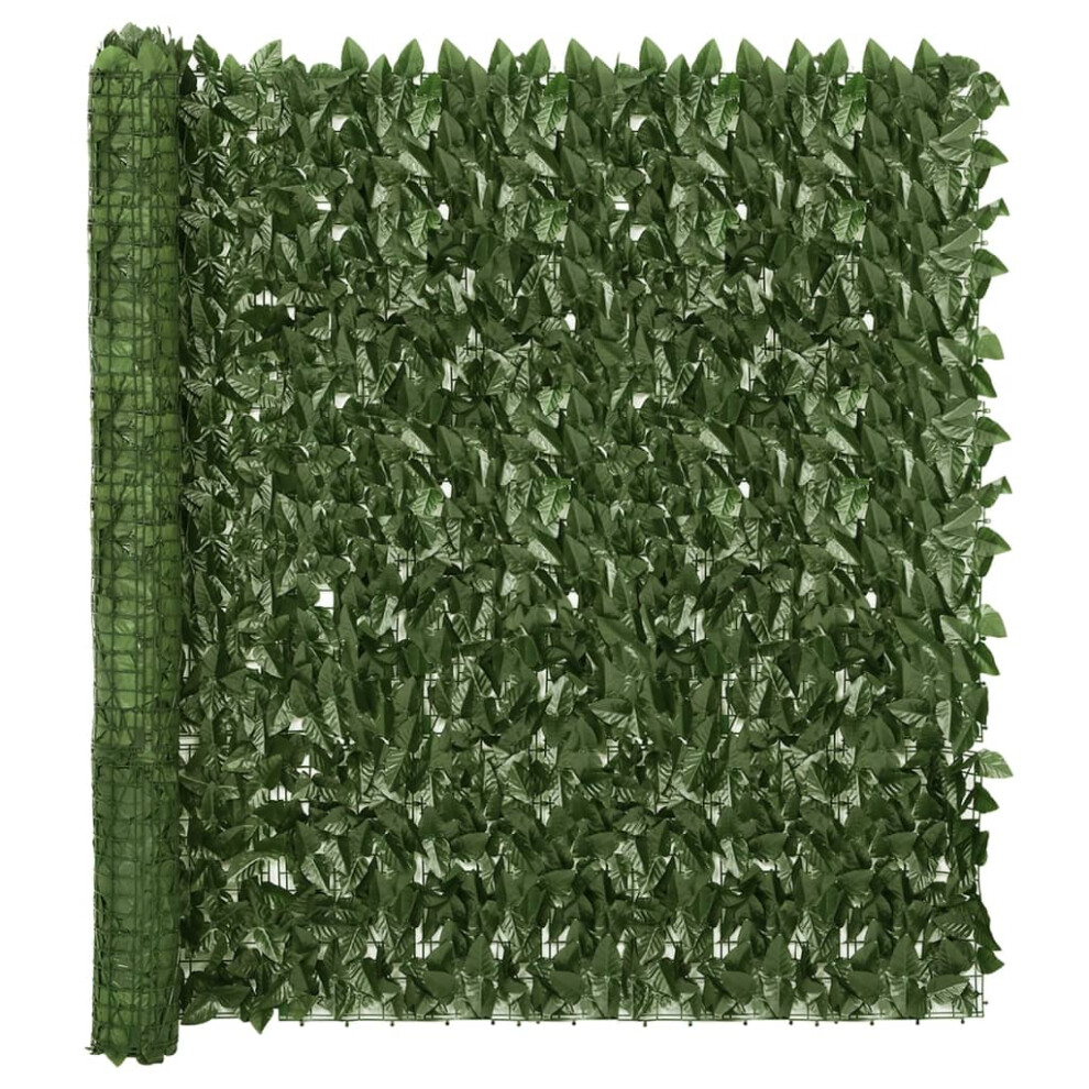 vidaXL Balcony Screen with Dark Green Leaves 300x150 cm Outdoor Privacy Screen