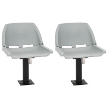 vidaXL Foldable Boat Seat Set 4 Piece No Pillow Canoe Seat Kayak Seat Grey