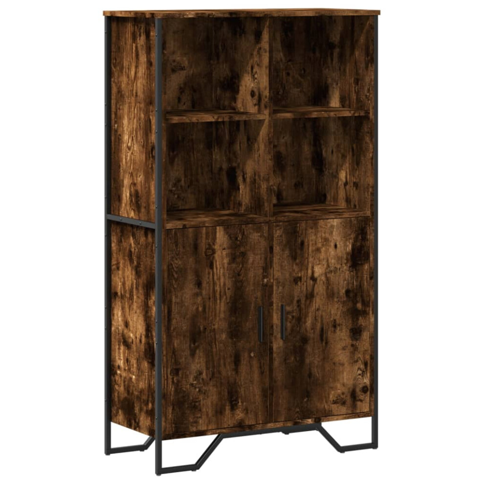 Vidaxl Highboard Sideboard Side Cabinet Cupboard Smoked Oak Engineered Wood
