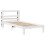 VidaXL vidaXL Bed Frame with Headboard White 75x190 cm Small Single Solid Wood Pine 2