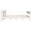 VidaXL vidaXL Bed Frame with Headboard Bed Base White 140x190 cm Solid Wood Pine 5